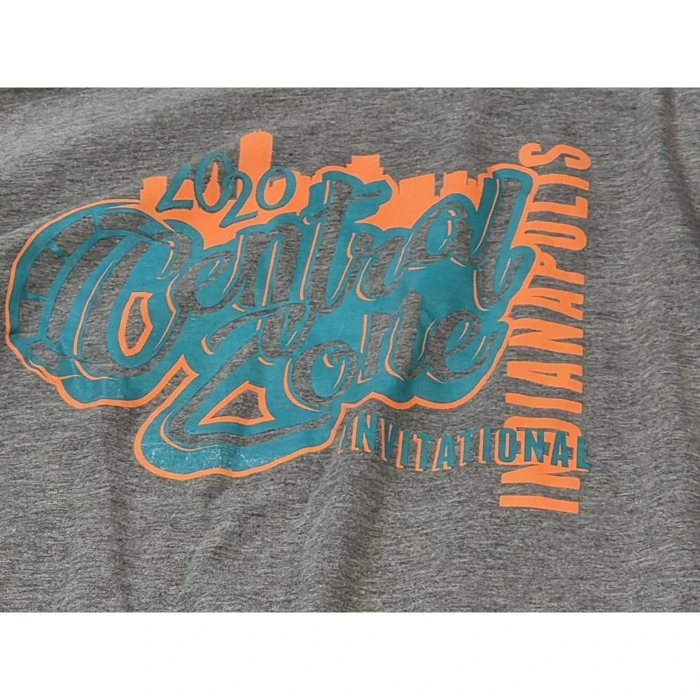 Nike Men Large Grey Long Sleeve Shirt USA Swimming Central Zone 2020 Graphic